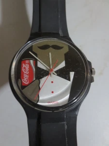 Vintage Coca Cola Tuxedo Tux Swatch Watch Coke Coca Cola Man With Mustache - Picture 1 of 4