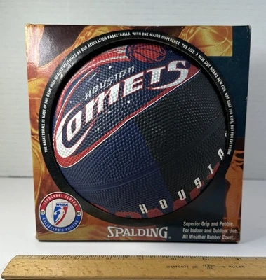 De colección Spalding Houston Comets WNBA MINI Baloncesto Temporada Inaugural 1997 RARO NOS Foto 1 de 4
