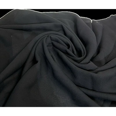 Organza Transparente Preta - Tecido de Vestuário - Por Jarda - Moda, Elegante - Imagem 1 de 2