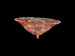 Antik Pressglas Schüssel / Schale - Rosalin Rosa Glas - 8x20 cm - Bild 1 von 4