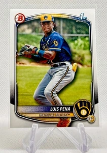 2025 Bowman Luis Pena 1st Bowman Prospect Card #BP-38 - Brewers - Picture 1 of 2