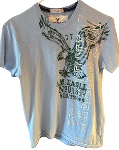 Camisa American Eagle Para Hombre XS Extra Pequeña Ajuste Vintage Azul Ajuste Vintage - Imagen 1 de 2