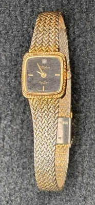Reloj de Vestir De Colección Dufonte Lucien Piccard Diamante Chapado en Oro Damas - Funciona Foto 1 de 4