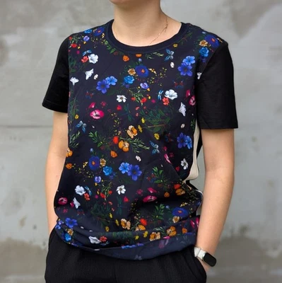 Georges Rech VTG Silk Blouse Women's Size 36 – Short Sleeve Floral Print Shirt - Photo 1/4