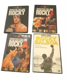 Lot 4 Sylvester Stallone Rocky Movies 1 2 3 Balboa DVDs - Imagen 1 de 4