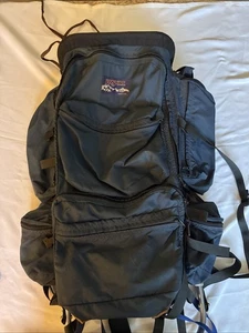 Vintage 80s Jansport Hiking Backpack External Aluminum Frame Hip Wings USA Huge - Picture 1 of 11