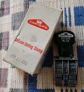 Vtg Carter's Deluxe Dating Stamper Size # 1-1/2 in Carter Box 1982-1987 - Picture 1 of 11