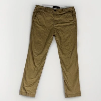 Hollister Skinny Chino Pants Mens W34 L30 Brown Epic Flex Casual Workwear Preppy - Image 1 of 4