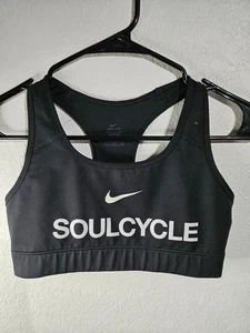 NIKE Soul Cycle Sports Bra Womens Size Small Nike Dri-Fit Black Cycle Active Top - Picture 1 of 10