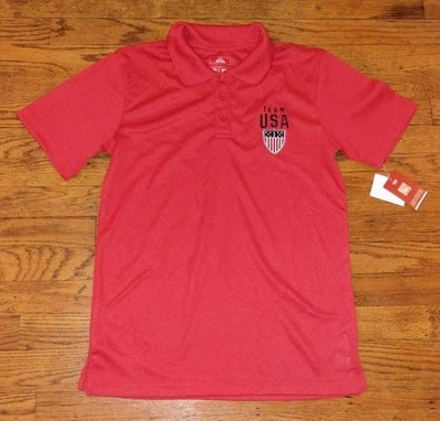 Polo Team USA Olympics rojo para hombre pequeño nuevo con etiquetas Foto 1 de 3