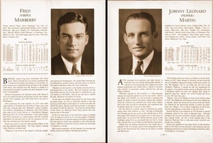 Foto de béisbol vintage de Firpo Marberry & Pepper Martin 1933 años 30 página 8x10 - Imagen 1 de 3