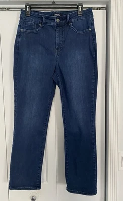 NYDJ Curves 360 Womens Jeans Dark Rinse Sz 10 Petite - Image 1 of 4