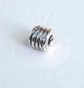 Genuine Pandora Charm Bead Abstract Swirl Crystal 790182CZ - Picture 1 of 1