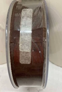 Berisfords Satin Ribbon 25mm wide - Whole roll 20 mtrs Dark Brown - CRAFT/CARDS - Picture 1 of 4