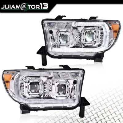 Faros proyectores de tubo LED izquierda + derecha aptos para Toyota Tundra 2007-2013 4 puertas Foto 1 de 4
