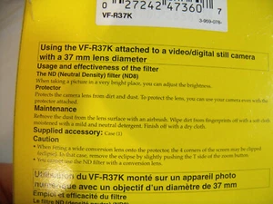 Sony VF-R37K Video Camera Filter Kit 37mm - Picture 1 of 4