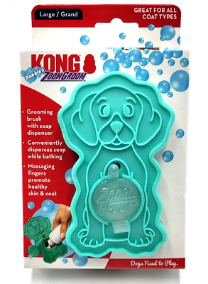KONG ZoomGroom Burbujas Goma Suave Curry Acicalamiento y Masaje Perro Cepillo 4" Foto 1 de 4