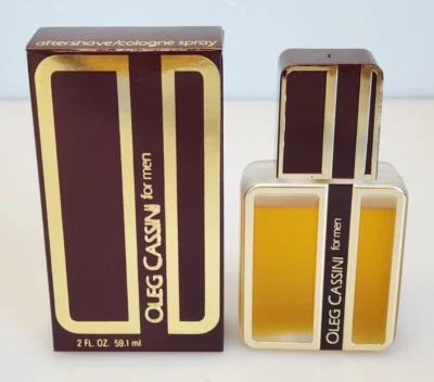 Vtg Oleg Cassini Men Aftershave/Cologne Spray Jovan 2 FL OZ Old Stock 1979, NEW - Image 1 of 4