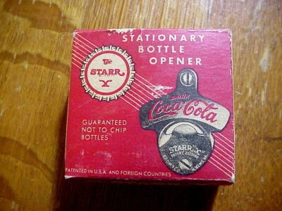 The STARR X COCA COLA COKE Stationary BOTTLE OPENER Unused in Red Box - Image 1 of 4