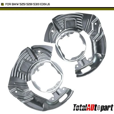 2x Front Left & Right Brake Dust Splash Shield for BMW 525i 528i 530i E39 l6  - Image 1 of 4