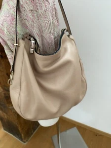Coccinelle Leder Umhänge Schulter Tragetasche Handtasche Beige - Bild 1 von 15