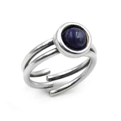 Anello in Argento 925 con Lapislazzulo Blu - Immagine 1 di 4