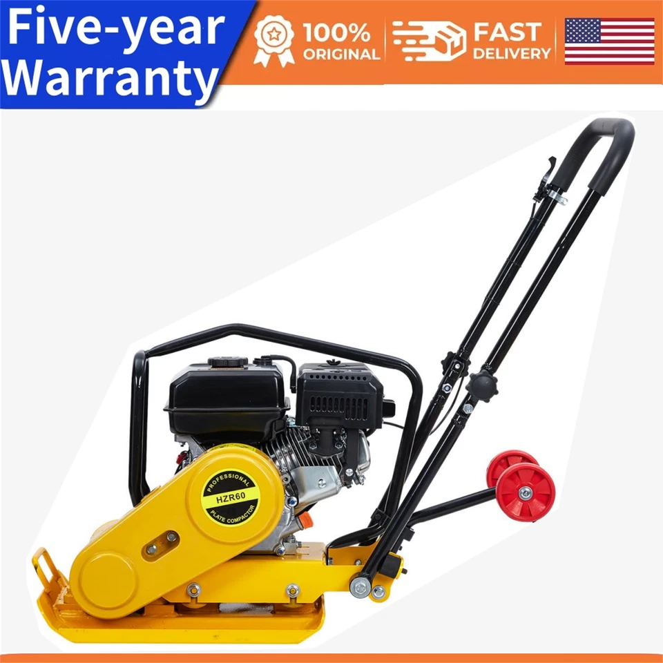 🔥7HP Plate Compactor Rammer 212CC Gas Engine 4200lbs Compaction Force Rammer - Image 1 of 4