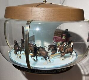 Budweiser Beer Clydesdale Parade Rotating Carousel Light Bud Lamp. Works Great!