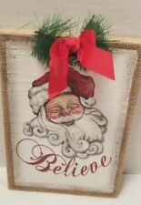 YOUNG INC Santa Claus Believe PRINT ON CANVAS 8x10