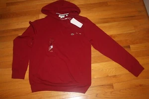 Totalmente Nuevo Hombre Lacoste Con Capucha Mangas Largas Ligero Pulóver Sudadera con Capucha TH9349 ROJO - Imagen 1 de 8