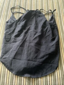Women's Black Lined strappy top plunge back sz10 BNWOT free post D73 - Picture 1 of 3