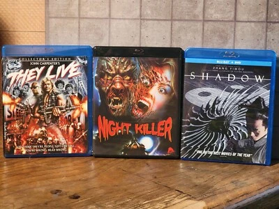 They Live, Night Creeper, Shadow Blu-ray Lot of 3 - Image 1 of 4