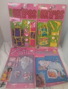(4) Extras de moda estilo totado 2 conjuntos accesorios de moda alternativa Barbie - Imagen 1 de 6
