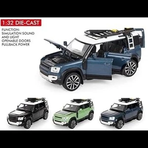 1:32 Range Rover Defender Diecast Toy Car Pull Back w/ Light & Sound Doors - Picture 1 of 1