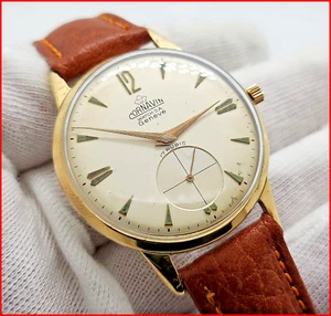 Early Vintage Cornavin Watch S.A. Geneve AS1130 36mm Manual Winding Gold Plated - Picture 1 of 13