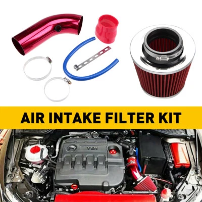 Car Cold Air Intake Filter Induction Pipe Power Flow Hose System Accessories Set - Image 1 of 4