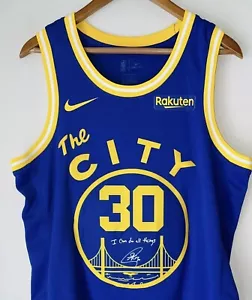 Stephen Curry Autographed Warriors Jersey Auto I Can Do All Things One Of One - Picture 1 of 8
