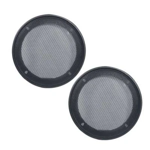 2x Round 6.5" Car Speaker Grille Mesh Cover Woofer Protector Circle Black - Picture 1 of 6