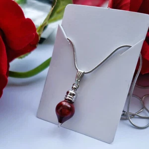 Vampire Necklace Halloween Blood Vial Glass Bottle Charm Chain Halloween Prop - Picture 1 of 2