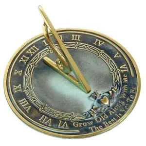 Rome Industries Brass Sundial "Grow Old With Me" Christmas best gift item - Picture 1 of 3