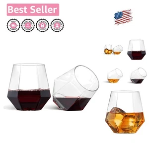 Shatterproof 12 oz Disposable Plastic Wine Tumblers - Elegant Dining Solution - Picture 1 of 12