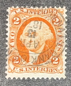 Travelstamps: 1864 US Internal Revenue Stamps Scott #r15c Used NG Handstamped - Picture 1 of 5