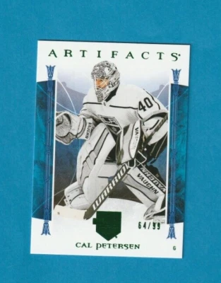 2022-23 Artifacts EMERALD # 52 Cal Petersen LOS ANGELES KINGS 64/99 - Image 1 of 2