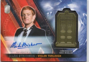 Doctor Who Topps Timeless Tardis Medallion Autograph Auto Mark Strickson #09/10 - Picture 1 of 2