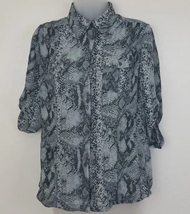 Nueva York & Company para mujer con botones estampado de reptil carrera informal talla pequeña #B10 - Imagen 1 de 8