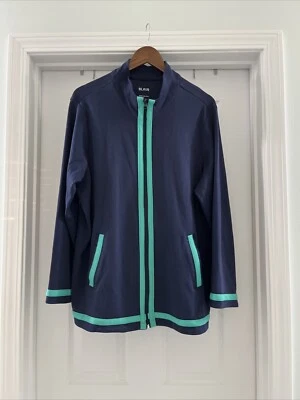 Куртка Blair с длинным рукавом темно-синяя с зеленой отделкой женская размер XL - Изображение 1 из 4