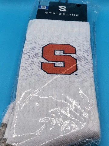 Syracuse Orange Strideline Premium Crew Sock - White One Size fit All Cover