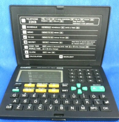 Vintage Calculatrice Calculator Rechner CASIO Data Bank DC-7800 32KB Computer  - Photo 1/4
