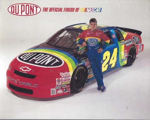 1995 JEFF GORDON "DUPONT HENDRICK MOTORSPORTS" #24 NASCAR WINSTON CUP POSTCARD Cover