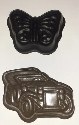 Konvolut Backformen Oldtimer/Auto + Schmetterling Motivbackform Landhaus - Bild 1 von 4